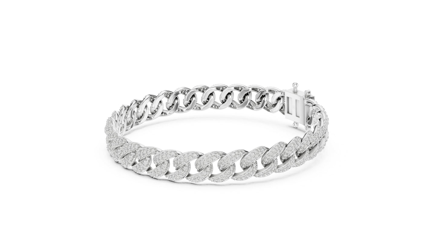 Women's Wedding Diamond Bracelet - Round Lab-Grown Stone in 18K Yellow Gold - Pure Carat