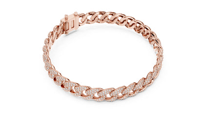 Women's Wedding Diamond Bracelet - Round Lab-Grown Stone in 18K Yellow Gold - Pure Carat