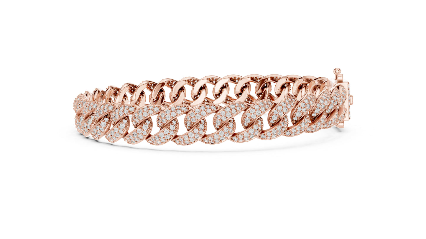 Women's Wedding Diamond Bracelet - Round Lab-Grown Stone in 18K Yellow Gold - Pure Carat