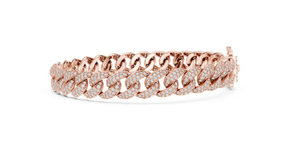 Women's Wedding Diamond Bracelet - Round Lab-Grown Stone in 18K Yellow Gold - Pure Carat