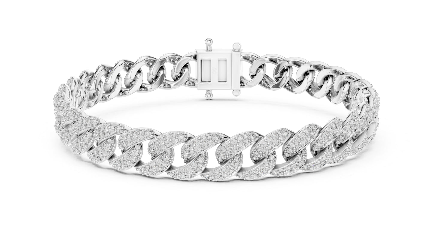 Women's Wedding Diamond Bracelet - Round Lab-Grown Stone in 18K Yellow Gold - Pure Carat