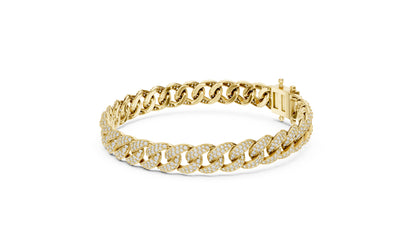 Women's Wedding Diamond Bracelet - Round Lab-Grown Stone in 18K Yellow Gold - Pure Carat