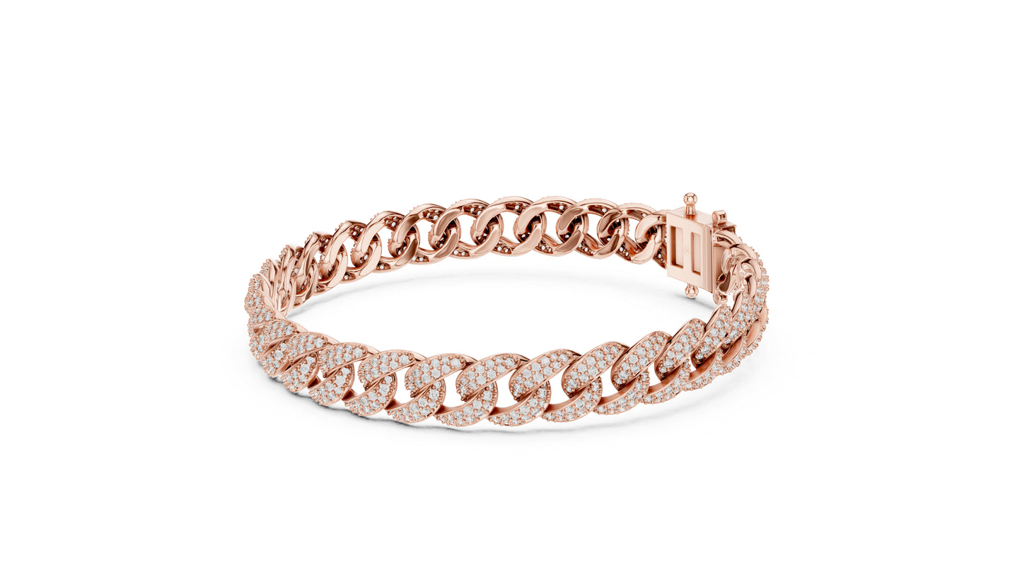 Women's Wedding Diamond Bracelet - Round Lab-Grown Stone in 18K Yellow Gold - Pure Carat