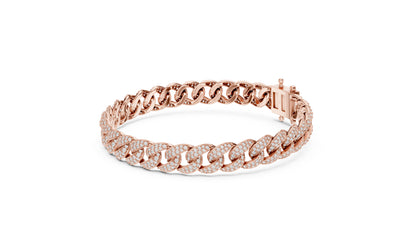 Women's Wedding Diamond Bracelet - Round Lab-Grown Stone in 18K Yellow Gold - Pure Carat
