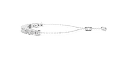 Women’s Party Wear Bracelet in 14K Yellow Gold with Round Lab-Grown Diamonds - Pure Carat