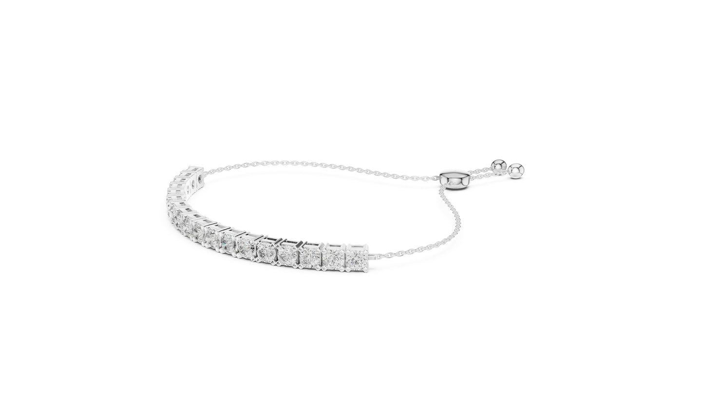Women’s Party Wear Bracelet in 14K Yellow Gold with Round Lab-Grown Diamonds - Pure Carat