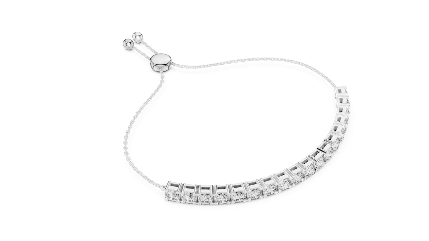 Women’s Party Wear Bracelet in 14K Yellow Gold with Round Lab-Grown Diamonds - Pure Carat