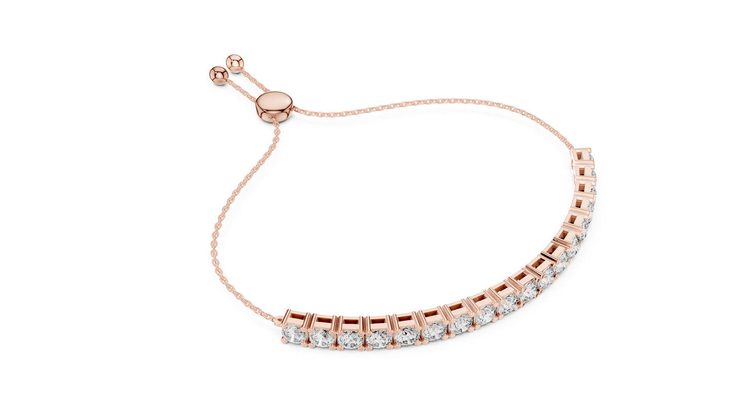Women’s Party Wear Bracelet in 14K Yellow Gold with Round Lab-Grown Diamonds - Pure Carat