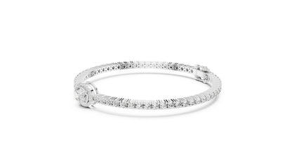 14K Rose Gold Bracelet with Round Lab-Grown Diamonds for Women - Pure Carat