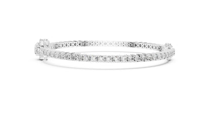 14K Rose Gold Bracelet with Round Lab-Grown Diamonds for Women - Pure Carat