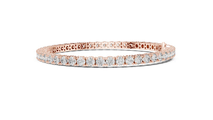 18K Yellow Gold Round Lab-Grown Diamond Bracelet for Women - Everyday Wear - Pure Carat