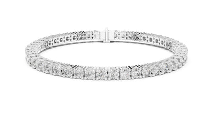 18K Yellow Gold Round Lab-Grown Diamond Bracelet for Women - Everyday Wear - Pure Carat