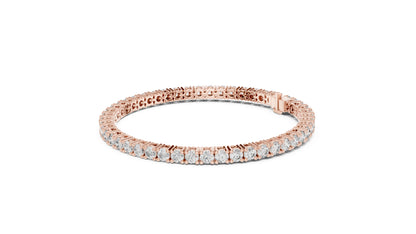 18K Yellow Gold Round Lab-Grown Diamond Bracelet for Women - Everyday Wear - Pure Carat