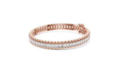 Women’s Wedding Bracelet in 14K White Gold with Emerald Lab-Grown Diamond - Pure Carat