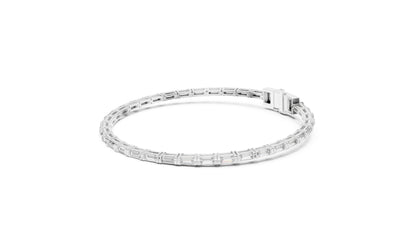 Pure Carat 18K Rose Gold Baguette Cut Diamond Bracelet for Women – Engagement Jewellery