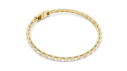 Pure Carat 18K Rose Gold Baguette Cut Diamond Bracelet for Women – Engagement Jewellery