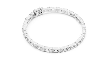 14K Yellow Gold Emerald Lab-Grown Diamond Bracelet for Women - Office Wear - Pure Carat