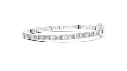 14K Yellow Gold Emerald Lab-Grown Diamond Bracelet for Women - Office Wear - Pure Carat