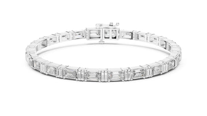 14K Yellow Gold Emerald Lab-Grown Diamond Bracelet for Women - Office Wear - Pure Carat