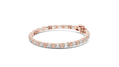 14K Yellow Gold Emerald Lab-Grown Diamond Bracelet for Women - Office Wear - Pure Carat