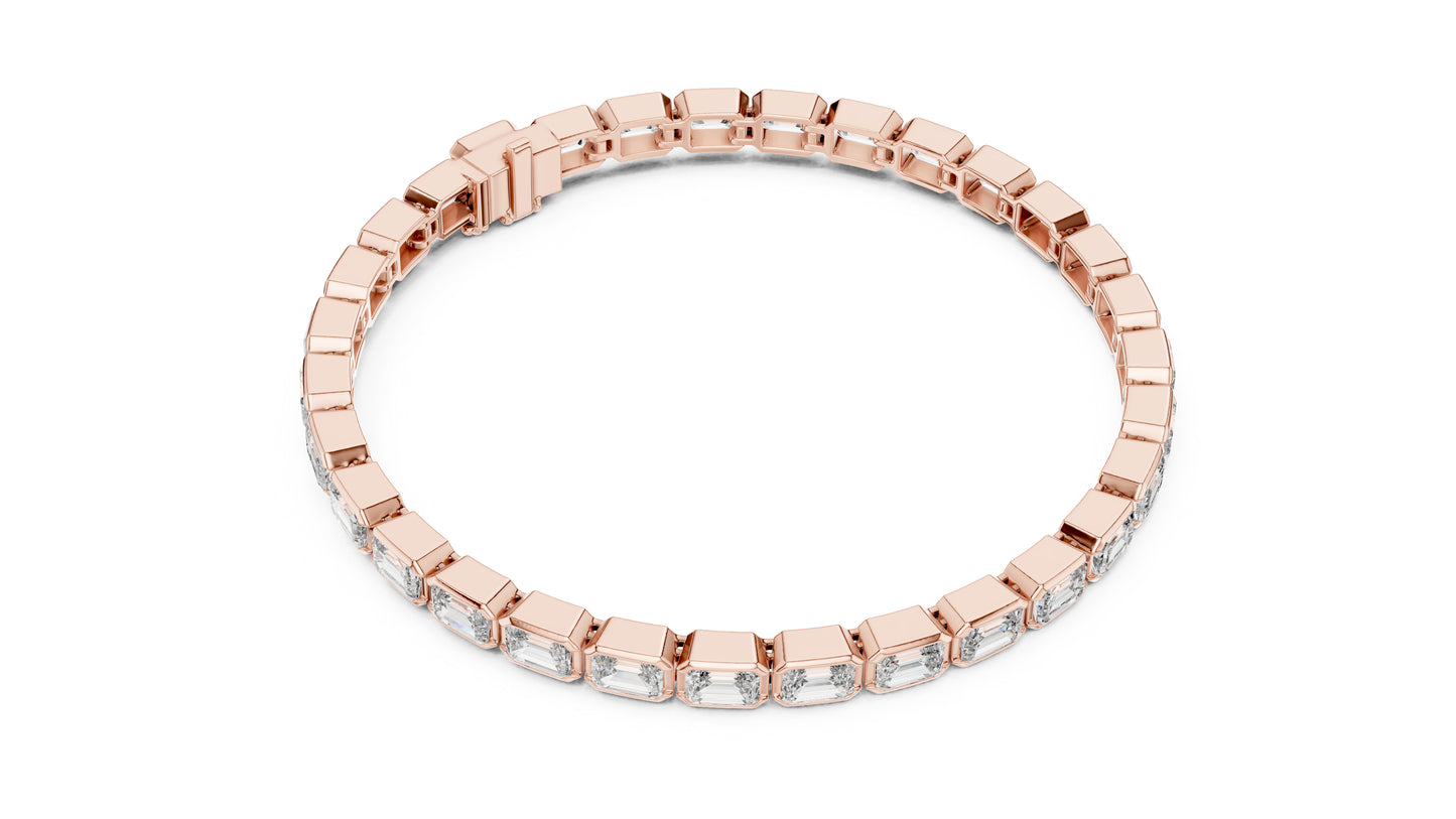 Emerald Lab-Grown Diamond Bracelet in 14K White Gold - Bridal Jewellery - Pure Carat