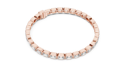 Emerald Lab-Grown Diamond Bracelet in 14K White Gold - Bridal Jewellery - Pure Carat