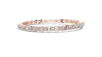 Emerald Lab-Grown Diamond Bracelet in 14K White Gold - Bridal Jewellery - Pure Carat