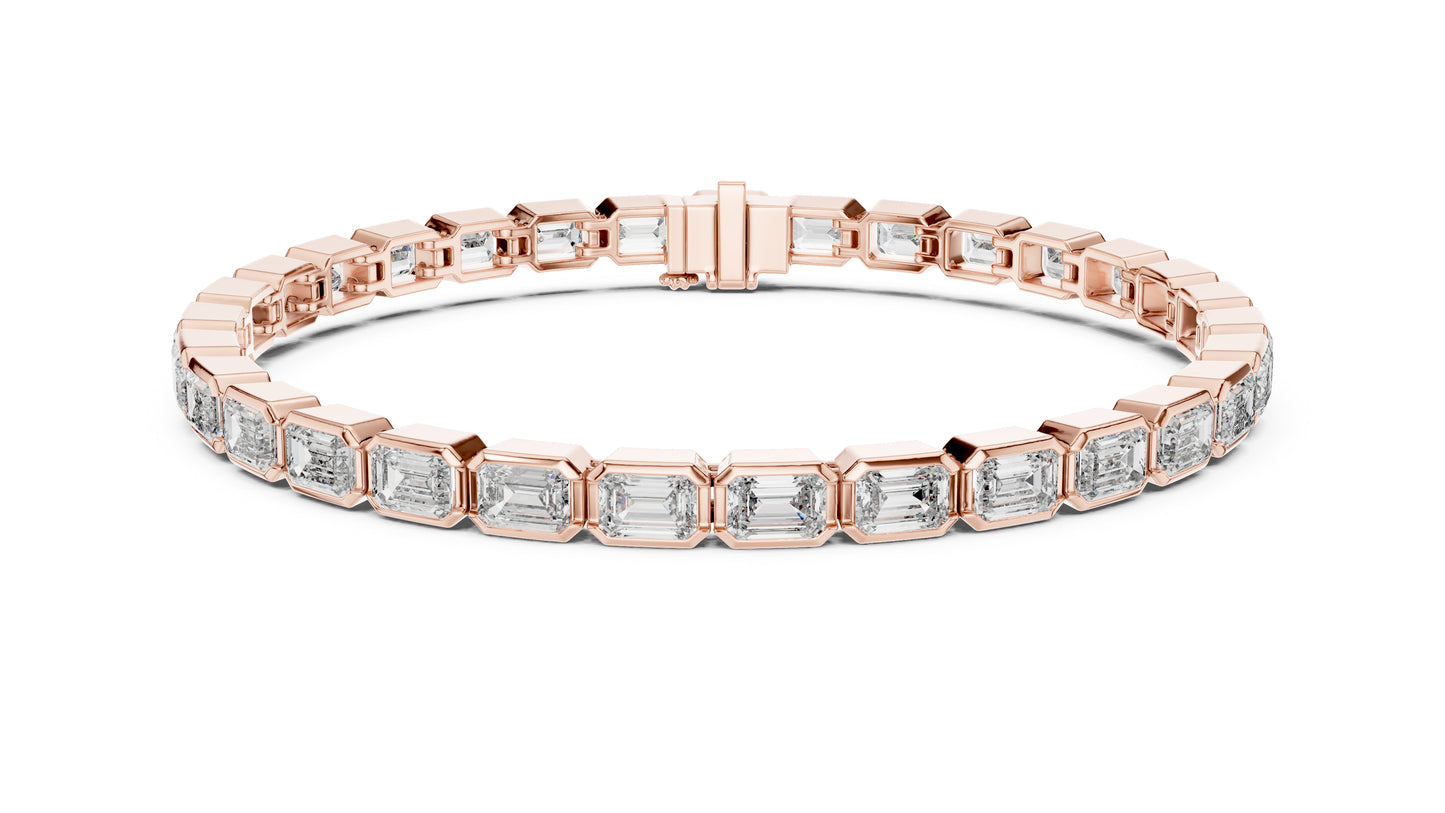 Emerald Lab-Grown Diamond Bracelet in 14K White Gold - Bridal Jewellery - Pure Carat