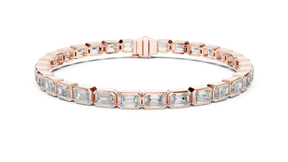 Emerald Lab-Grown Diamond Bracelet in 14K White Gold - Bridal Jewellery - Pure Carat