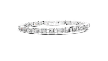 Emerald Lab-Grown Diamond Bracelet in 14K White Gold - Bridal Jewellery - Pure Carat
