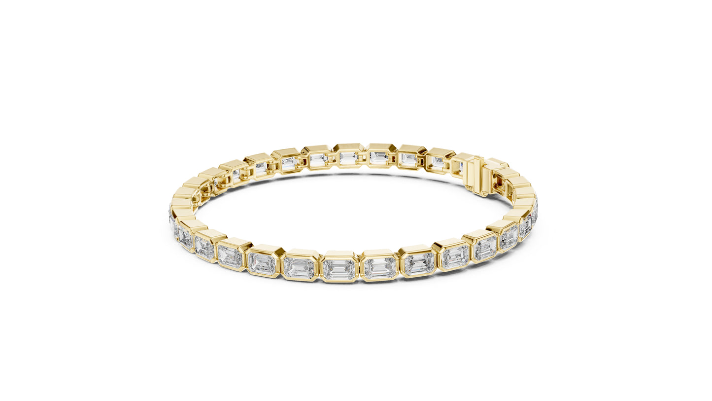 Emerald Lab-Grown Diamond Bracelet in 14K White Gold - Bridal Jewellery - Pure Carat
