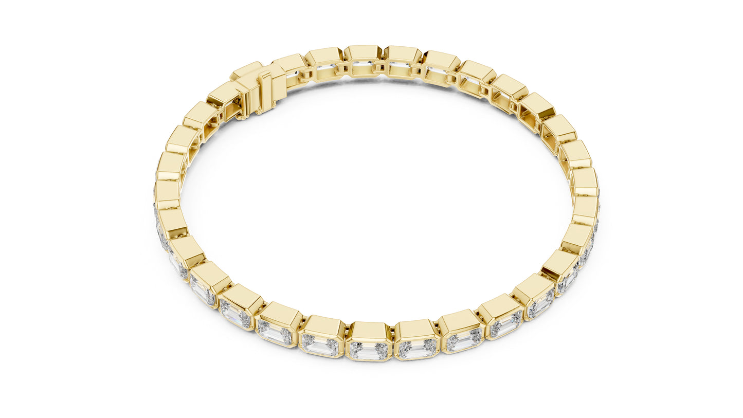 Emerald Lab-Grown Diamond Bracelet in 14K White Gold - Bridal Jewellery - Pure Carat