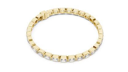Emerald Lab-Grown Diamond Bracelet in 14K White Gold - Bridal Jewellery - Pure Carat