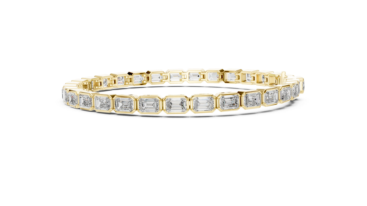 Emerald Lab-Grown Diamond Bracelet in 14K White Gold - Bridal Jewellery - Pure Carat