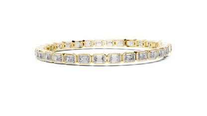 Emerald Lab-Grown Diamond Bracelet in 14K White Gold - Bridal Jewellery - Pure Carat