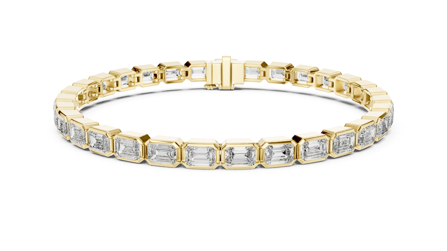 Emerald Lab-Grown Diamond Bracelet in 14K White Gold - Bridal Jewellery - Pure Carat