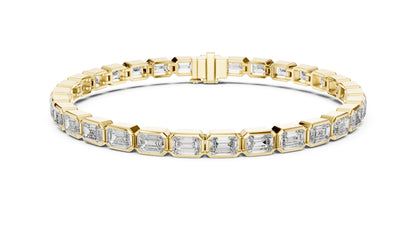 Emerald Lab-Grown Diamond Bracelet in 14K White Gold - Bridal Jewellery - Pure Carat