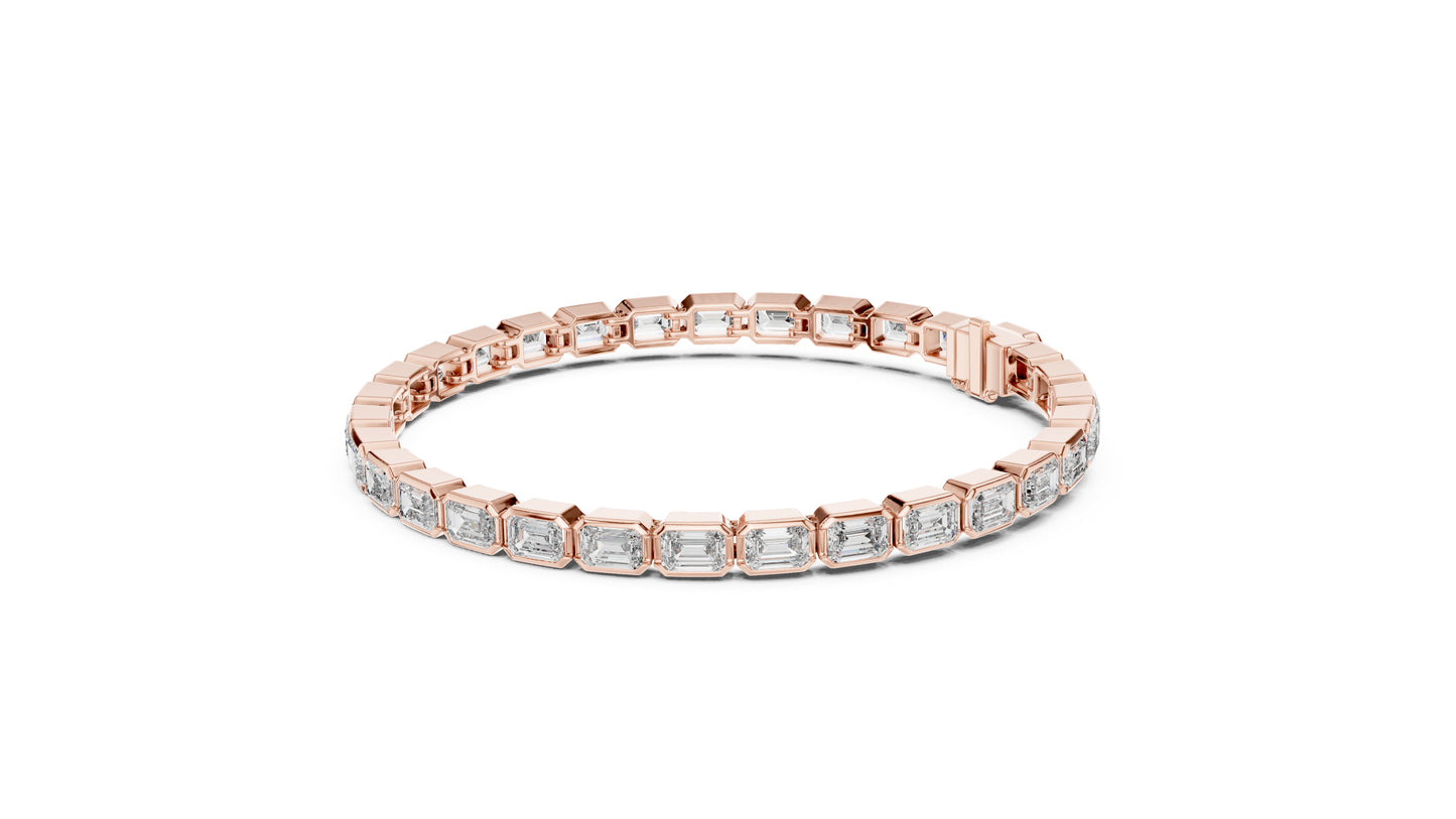 Emerald Lab-Grown Diamond Bracelet in 14K White Gold - Bridal Jewellery - Pure Carat