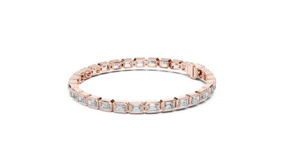 Emerald Lab-Grown Diamond Bracelet in 14K White Gold - Bridal Jewellery - Pure Carat