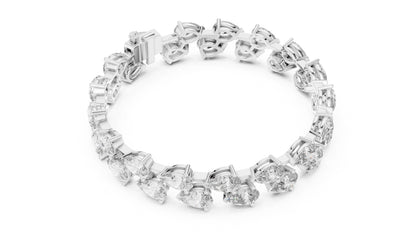 Women’s Wedding Pear Cut Lab-Grown Diamond Bracelet in 18K Yellow Gold – Pure Carat