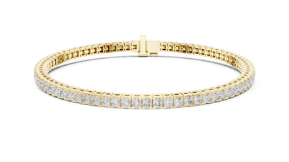 14K Rose Gold Princess Cut Lab-Grown Diamond Bracelet for Women – Office Wear - Pure Carat