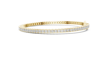 14K Rose Gold Princess Cut Lab-Grown Diamond Bracelet for Women – Office Wear - Pure Carat