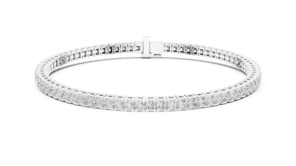14K Rose Gold Princess Cut Lab-Grown Diamond Bracelet for Women – Office Wear - Pure Carat