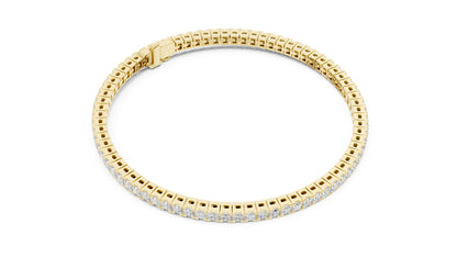 14K Rose Gold Princess Cut Lab-Grown Diamond Bracelet for Women – Office Wear - Pure Carat