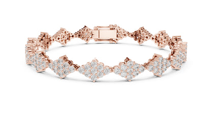 14k White Gold Round Lab-Grown Diamond Anniversary Bracelet for Women | Pure Carat