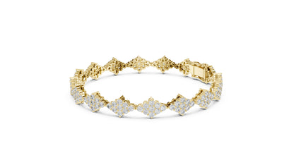 14k White Gold Round Lab-Grown Diamond Anniversary Bracelet for Women | Pure Carat