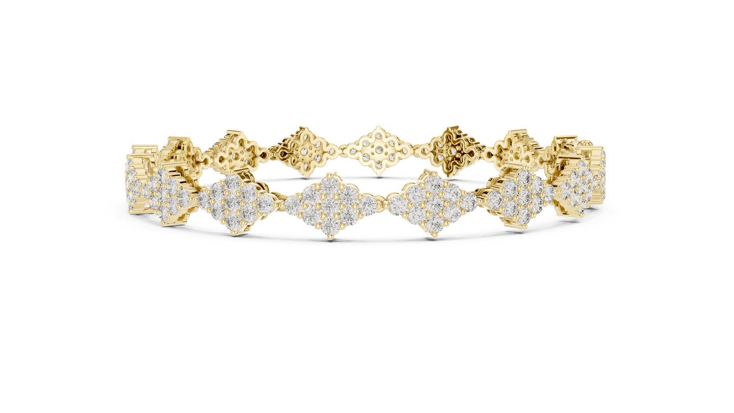 14k White Gold Round Lab-Grown Diamond Anniversary Bracelet for Women | Pure Carat