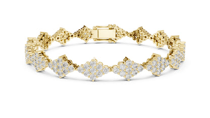 14k White Gold Round Lab-Grown Diamond Anniversary Bracelet for Women | Pure Carat