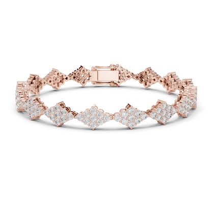 14k White Gold Round Lab-Grown Diamond Anniversary Bracelet for Women | Pure Carat