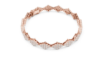 14k White Gold Round Lab-Grown Diamond Anniversary Bracelet for Women | Pure Carat